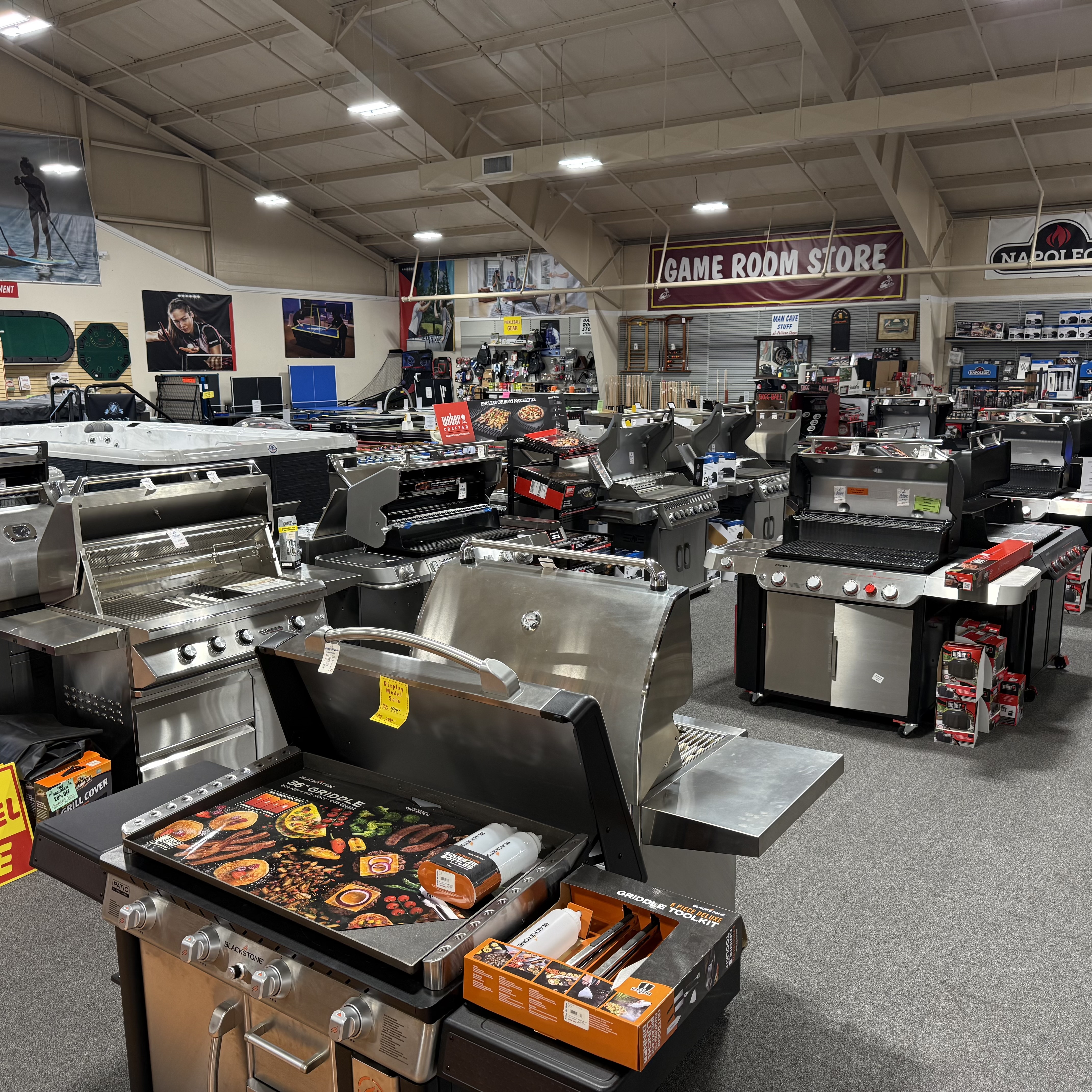 Pelican Shops grill showroom interior