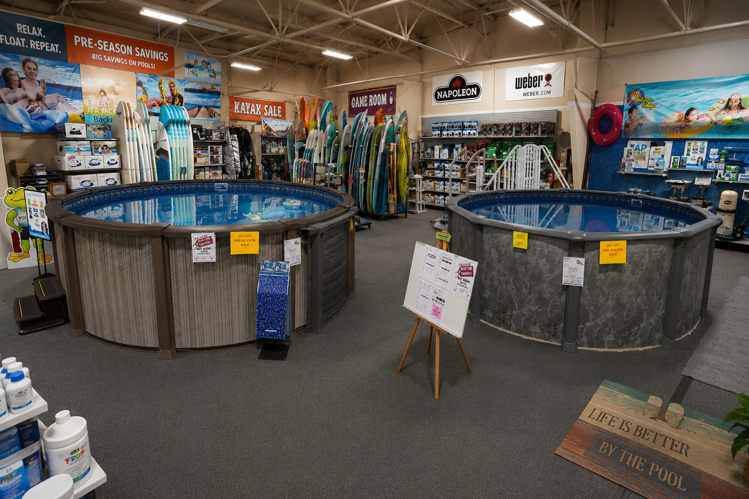 Pelican Shops pool showroom
